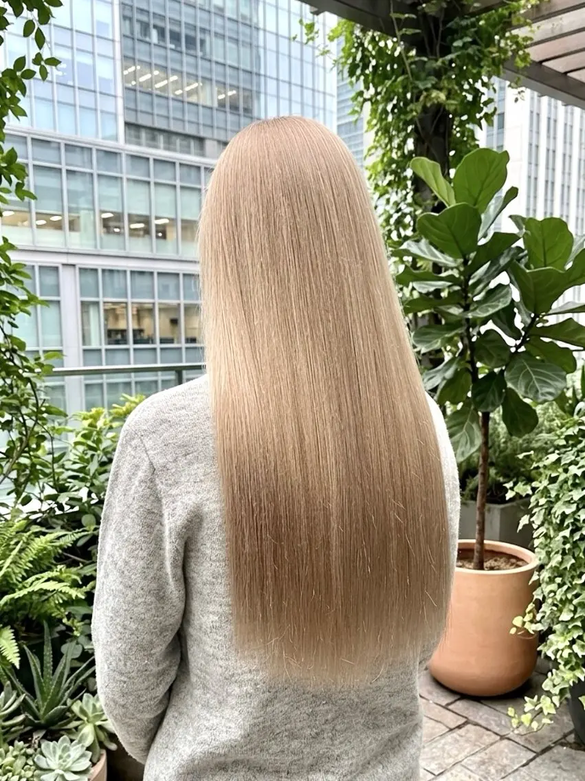 〔人気No.1🌟迷ったらコレ🌿ケアブリーチダブルカラー💫〕ケアブリーチ&ワンカラー&スチームトリートメントの写真