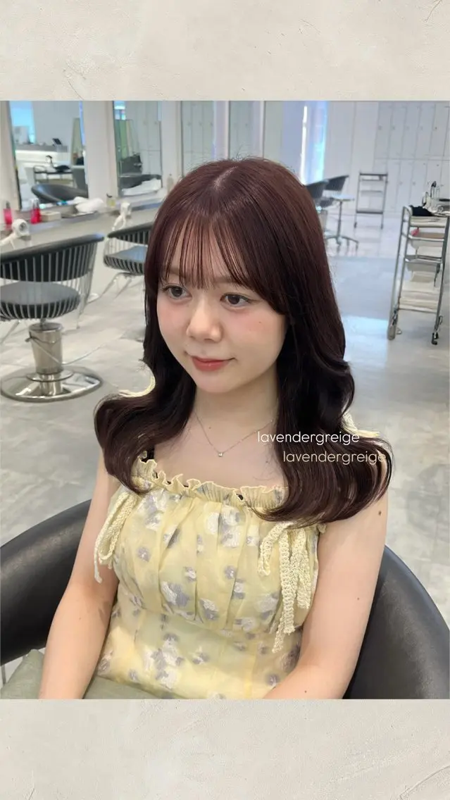 セミロング カラー カット ヘアカラー トリートメント ParveMix ♡白神みやびのヘアスタイル