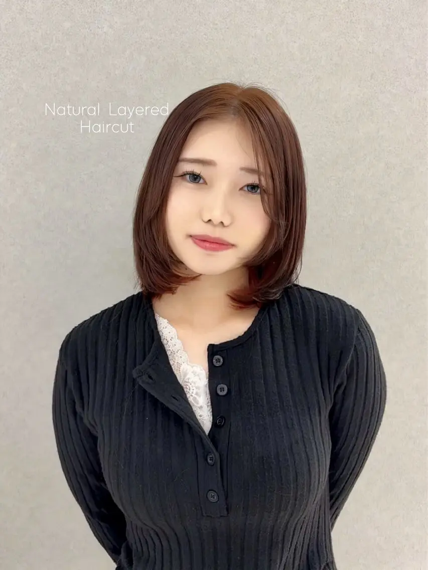 セミロング カット ヘアカラー レイヤーカット/ ヘアカラー/RENAのヘアスタイル
