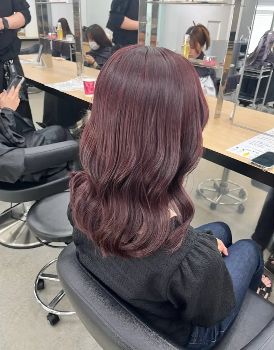 セミロング ヘアカラー miku/ラベンダー 透明感カラー🪻❤︎のヘアスタイル