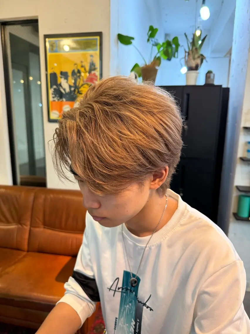 ショート カラー メンズ カット ヘアカラー HARBOR ゆづきのヘアスタイル
