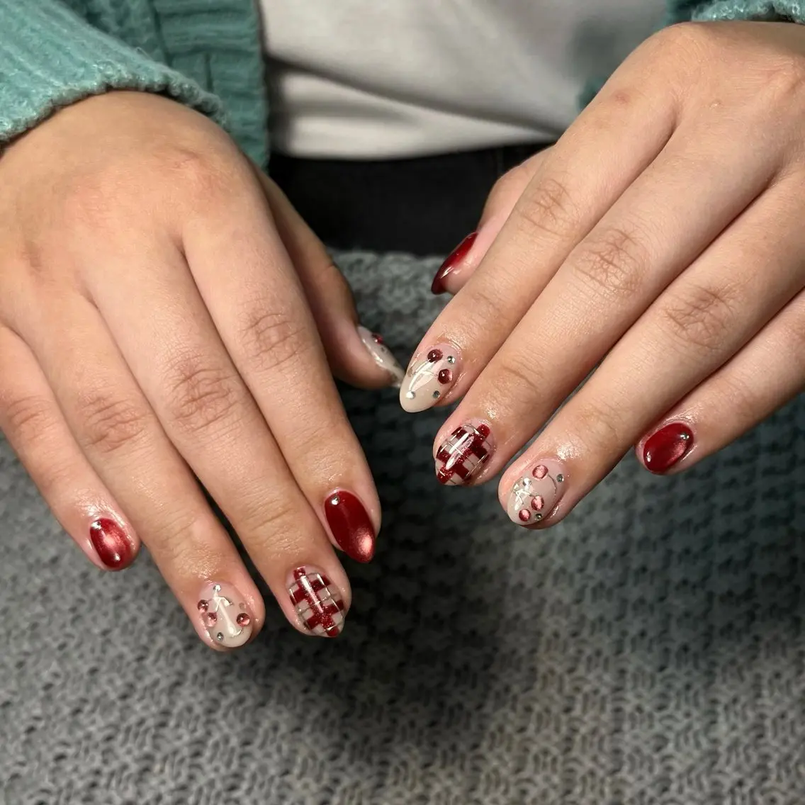 ネイル ボルドー 持ち込み nailsalon 702  小夏のネイルデザイン