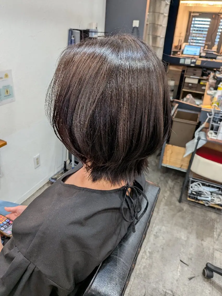 ミディアム ボブ くびれヘア ママ美容師👶 髪質改善✨️木村倫子のヘアスタイル