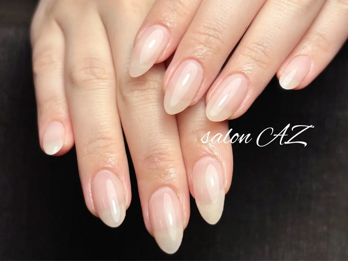 ネイル アートネイル 長さ出し フットネイル フレンチネイル ジェルネイル salon AZのネイルデザイン