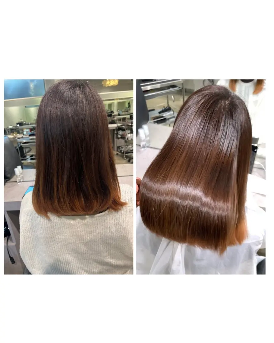 ミディアム パーマ 縮毛矯正 ストレートパーマ 縮毛矯正 特化生田のヘアスタイル