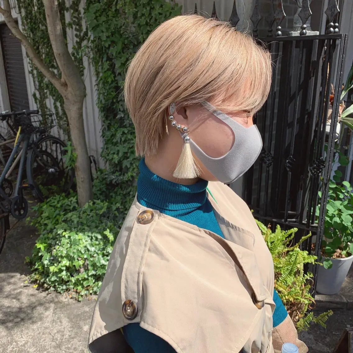 ショート カラー ベージュカラー ハイトーンカラー ハイトーンベージュ ハッシュカット カシマハヤトのヘアスタイル