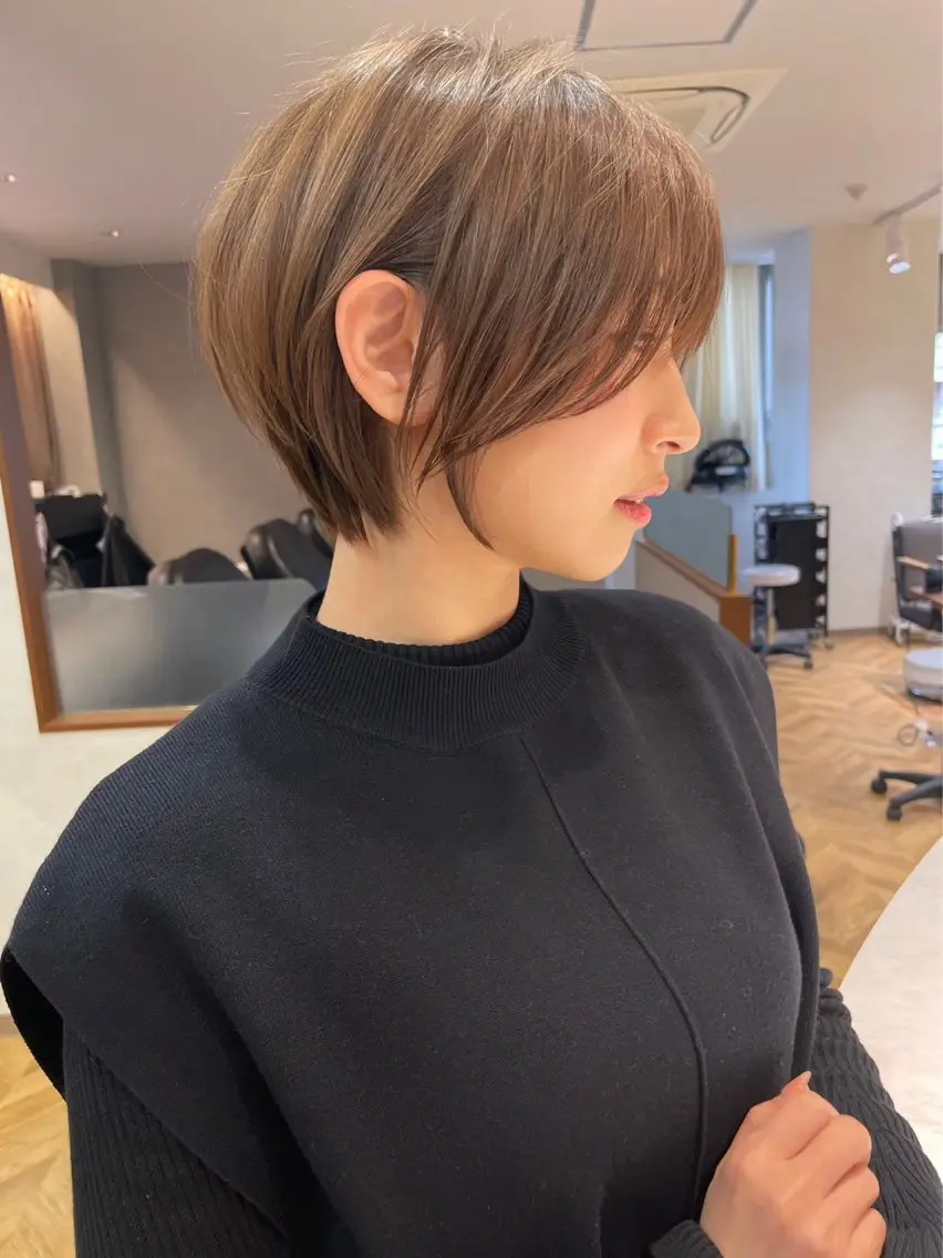 ショート ヘアアレンジ ショートヘア 似合わせカラー× ウルフカット/ホマレのヘアスタイル