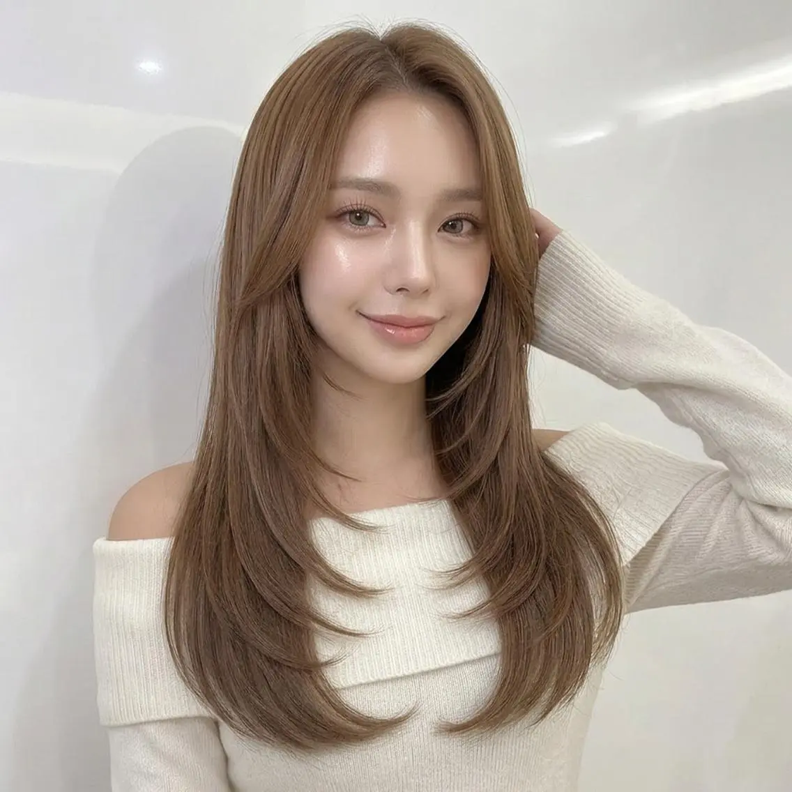 ロング 艶髪ストレート❇️ レイヤー❇️出町光流のヘアスタイル