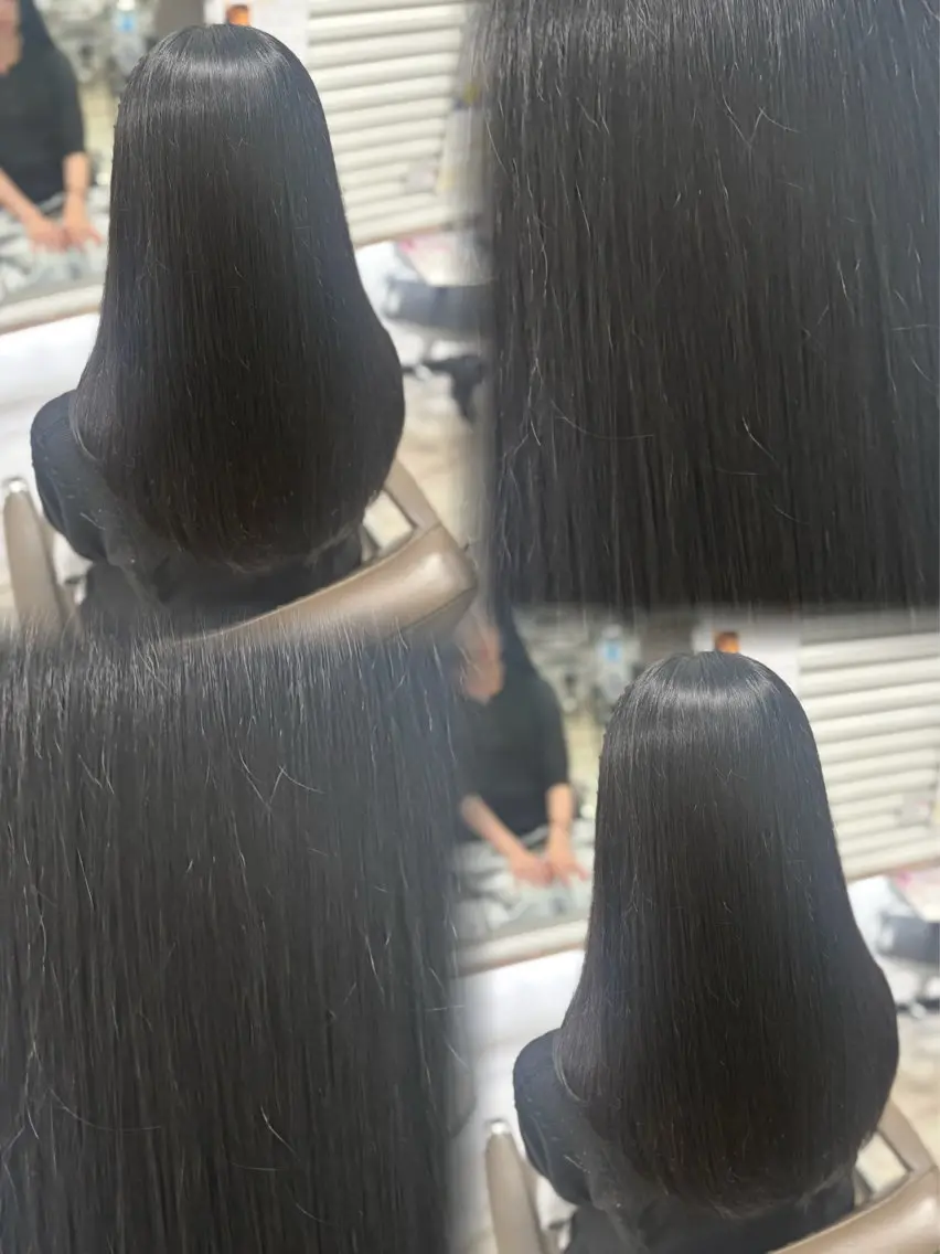 セミロング カラー カット 縮毛矯正 トリートメント 髪質改善🎀うる ツヤカラー🩷きららのヘアスタイル