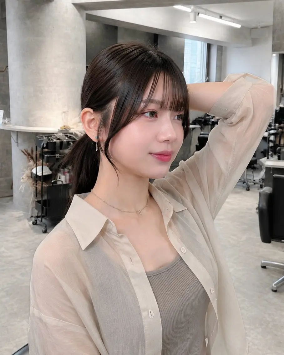 ミディアム カラー カット ヘアカラー トリートメント 新宿/顔周りカット/ レイヤー/がっきーのヘアスタイル