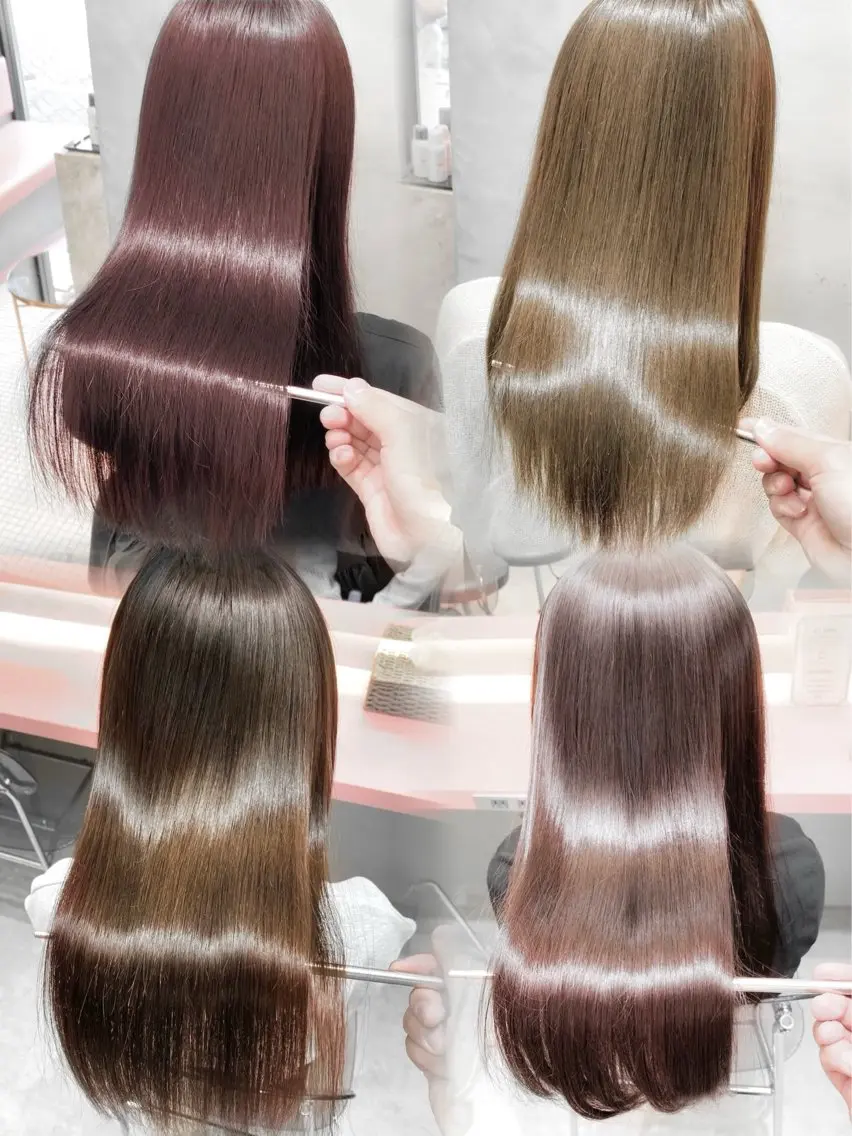 ロング カラー ヘアアレンジ カット ヘアカラー トリートメント 巻きラク♡レイヤー 🦢こころのヘアスタイル