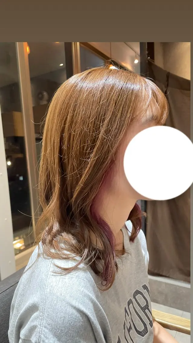👩🎤イヤリングカラー➕オンカラー➕トリートメント👩🎤(平日9:30〜17:00)の写真