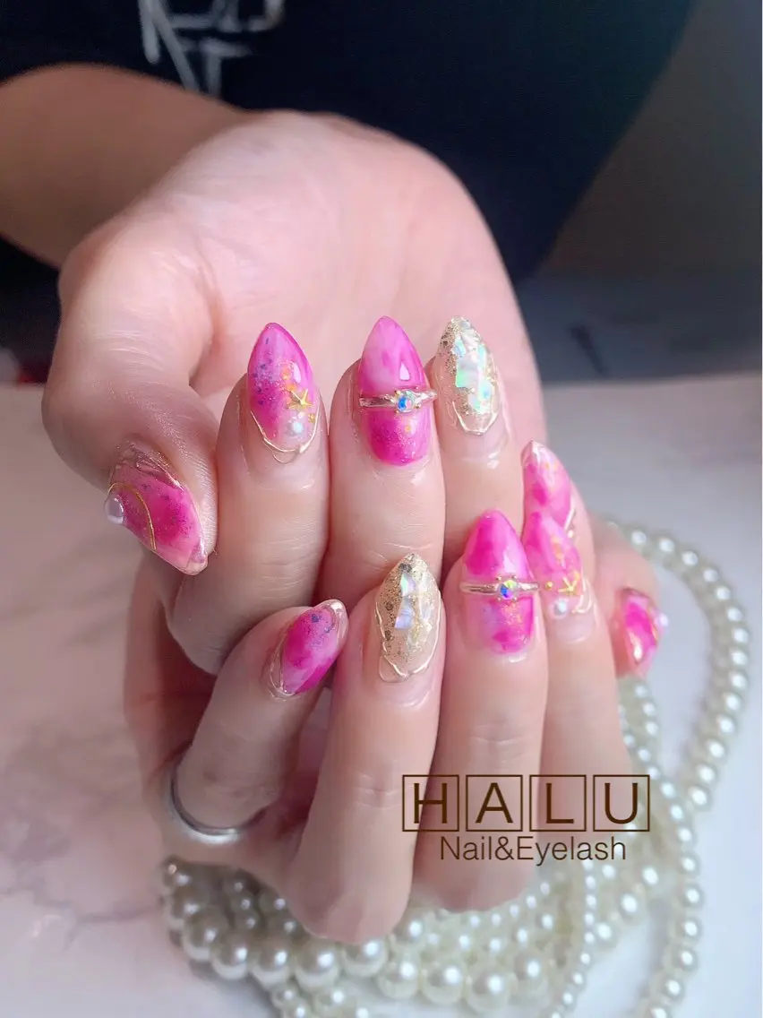 ネイル ピンク HALU ハルのネイルデザイン