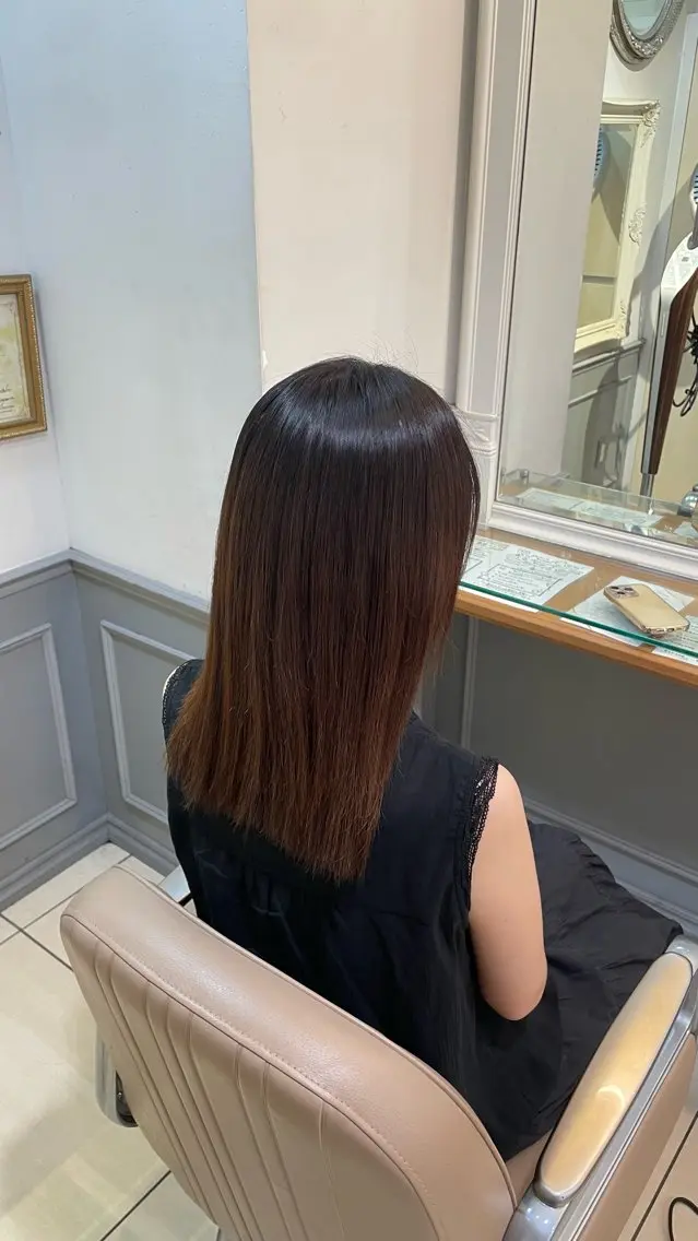 ロング 縮毛矯正 縮毛矯正 🌟ɴᴇᴏʟɪᴠᴇ ᴋᴀʀᴇɴ🤍´-のヘアスタイル