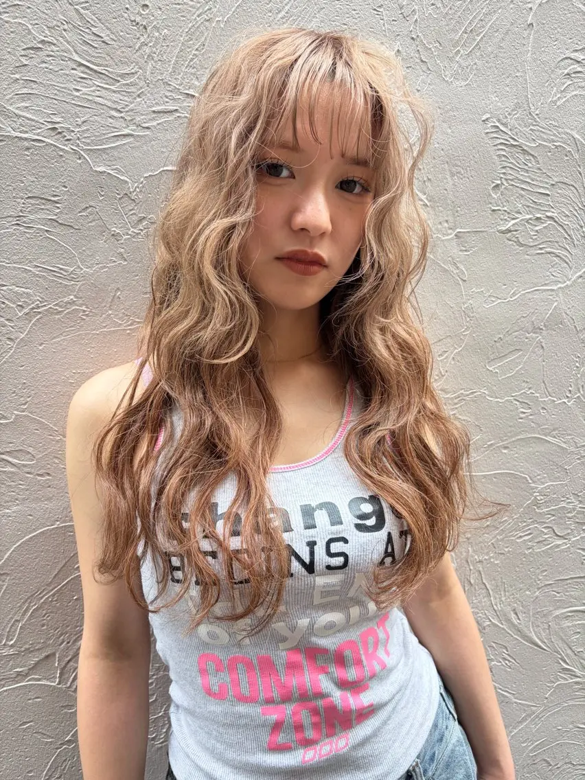 ロング カラー カット ヘアカラー トリートメント ヘッドスパ ness 一花のヘアスタイル