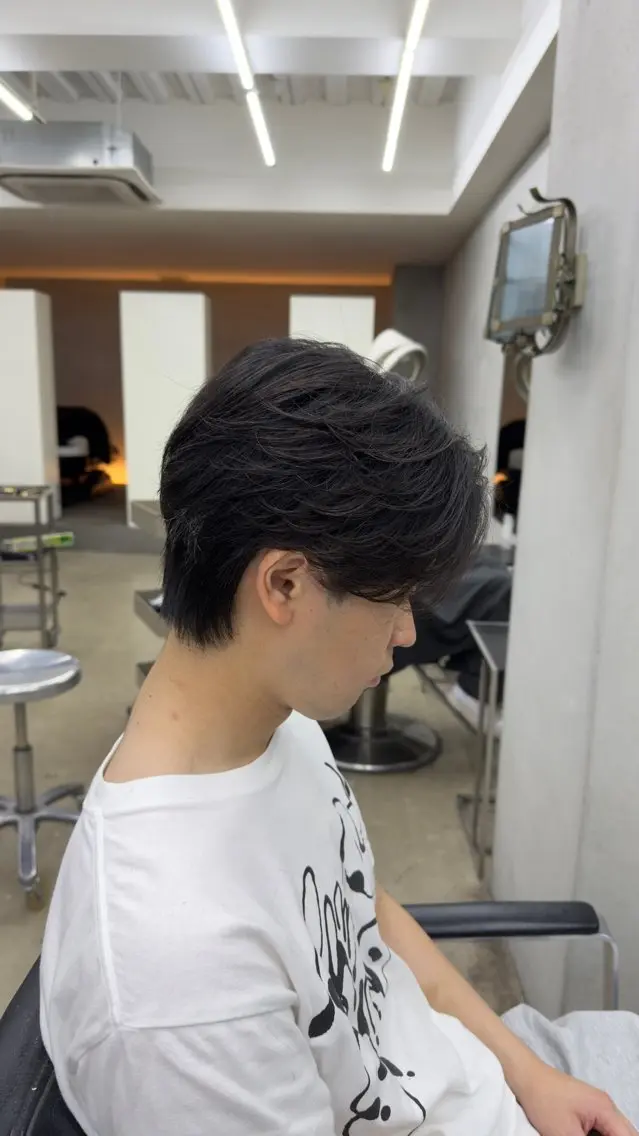 パーマ メンズ 田中 辰弥のヘアスタイル