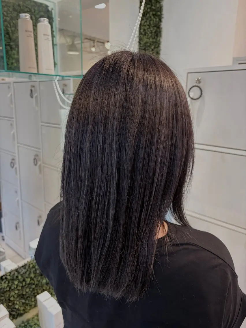 セミロング カラー グレージュ ハイライトカラー ハイライト ヘアカラー le  jardin ノン🚀のヘアスタイル