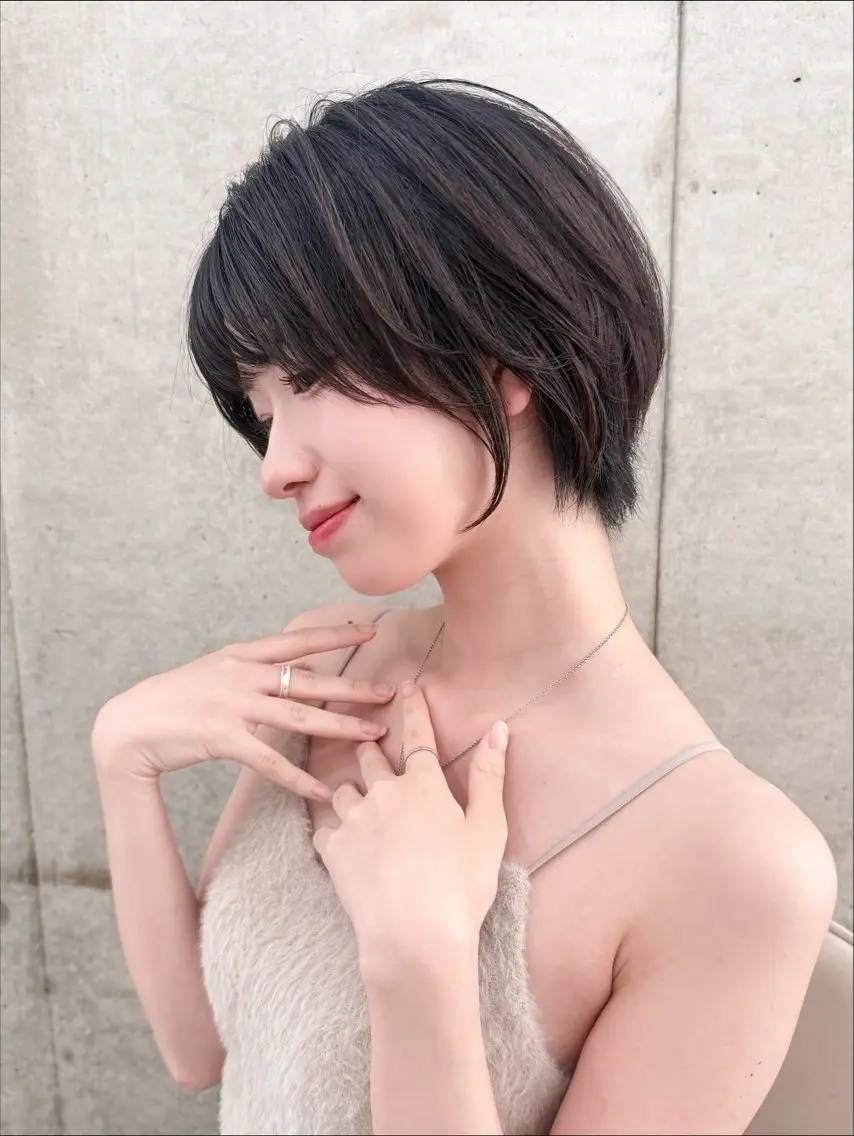 ショート カット ヘアカラー トリートメント 髪質改善🦋韓国ヘア /艶髪カラー/ゆうとのヘアスタイル