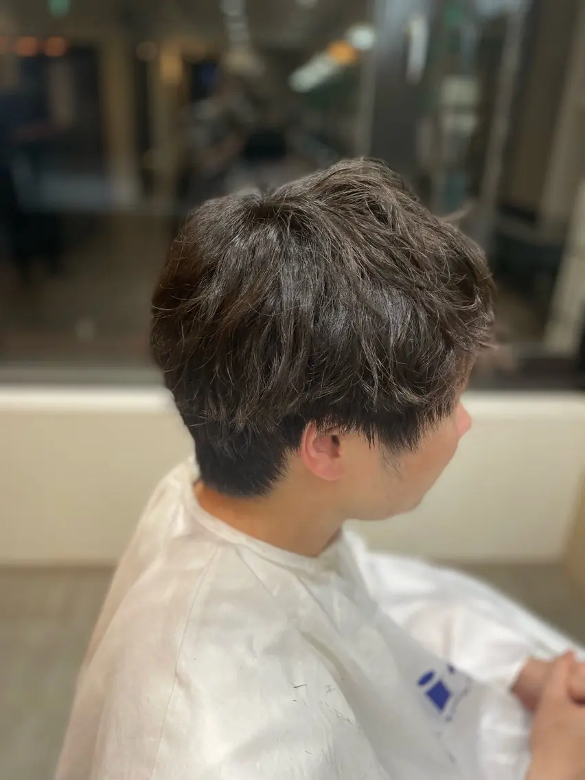 パーマ メンズ メンズパーマ カット パーマ 勘場 万菜華のヘアスタイル