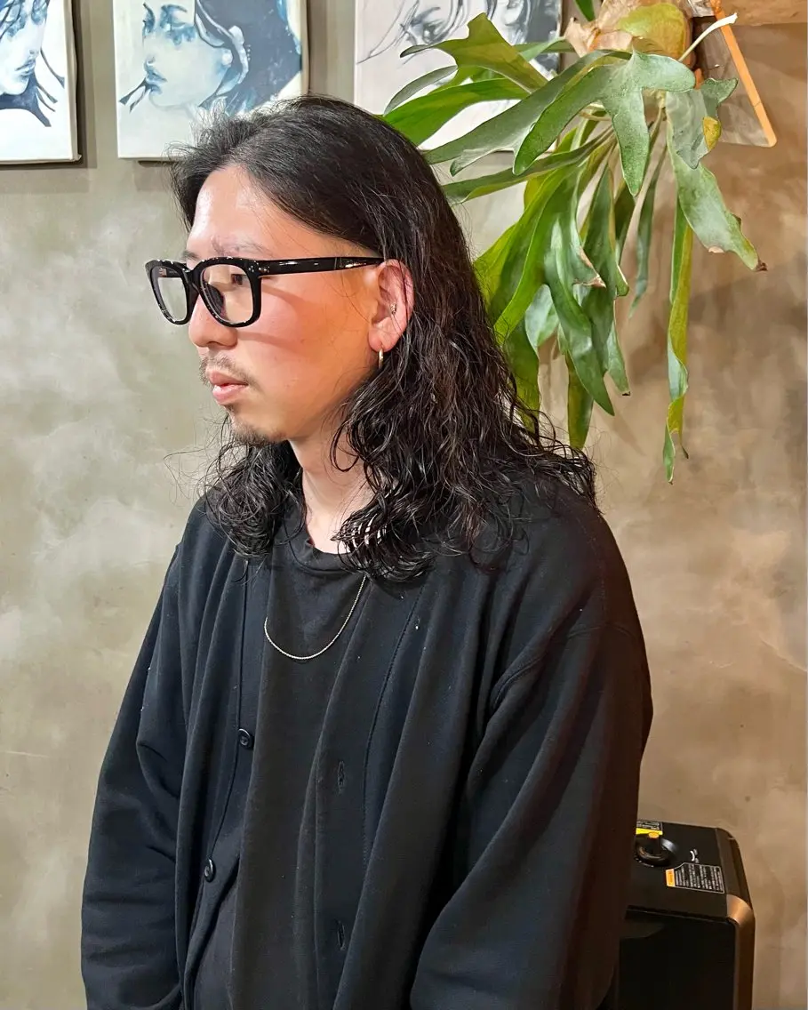 セミロング パーマ メンズ カット パーマ トリートメント 木村陸弥🌿似合わせ 再現性メンズヘアのヘアスタイル