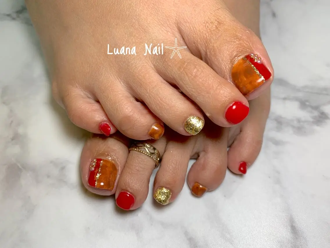 ネイル フットネイル BeauJu by Luana Nailのネイルデザイン