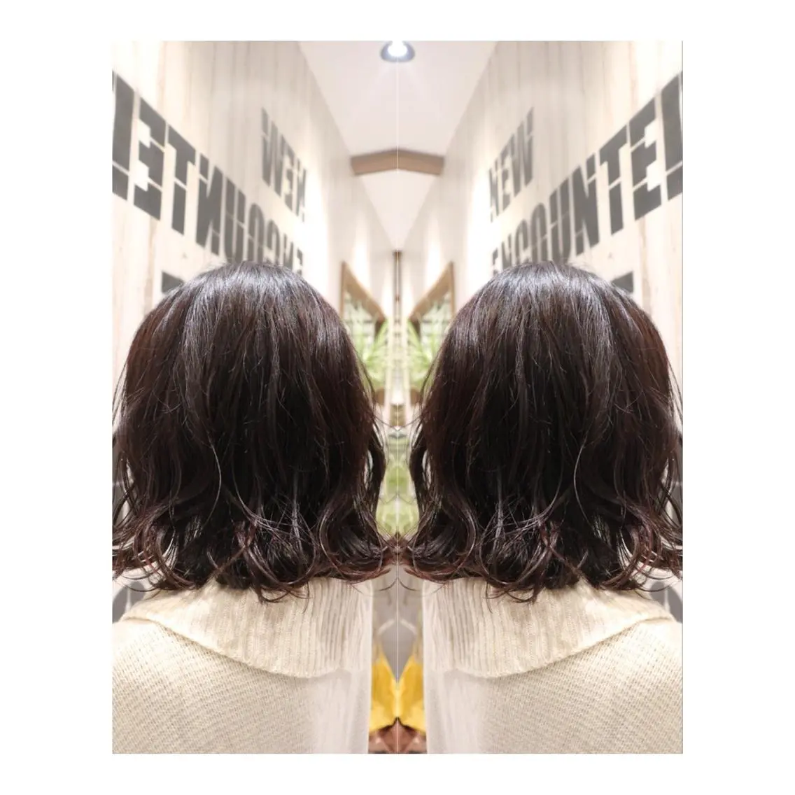 ミディアム 外ハネヘア 土屋 ゆうこのヘアスタイル