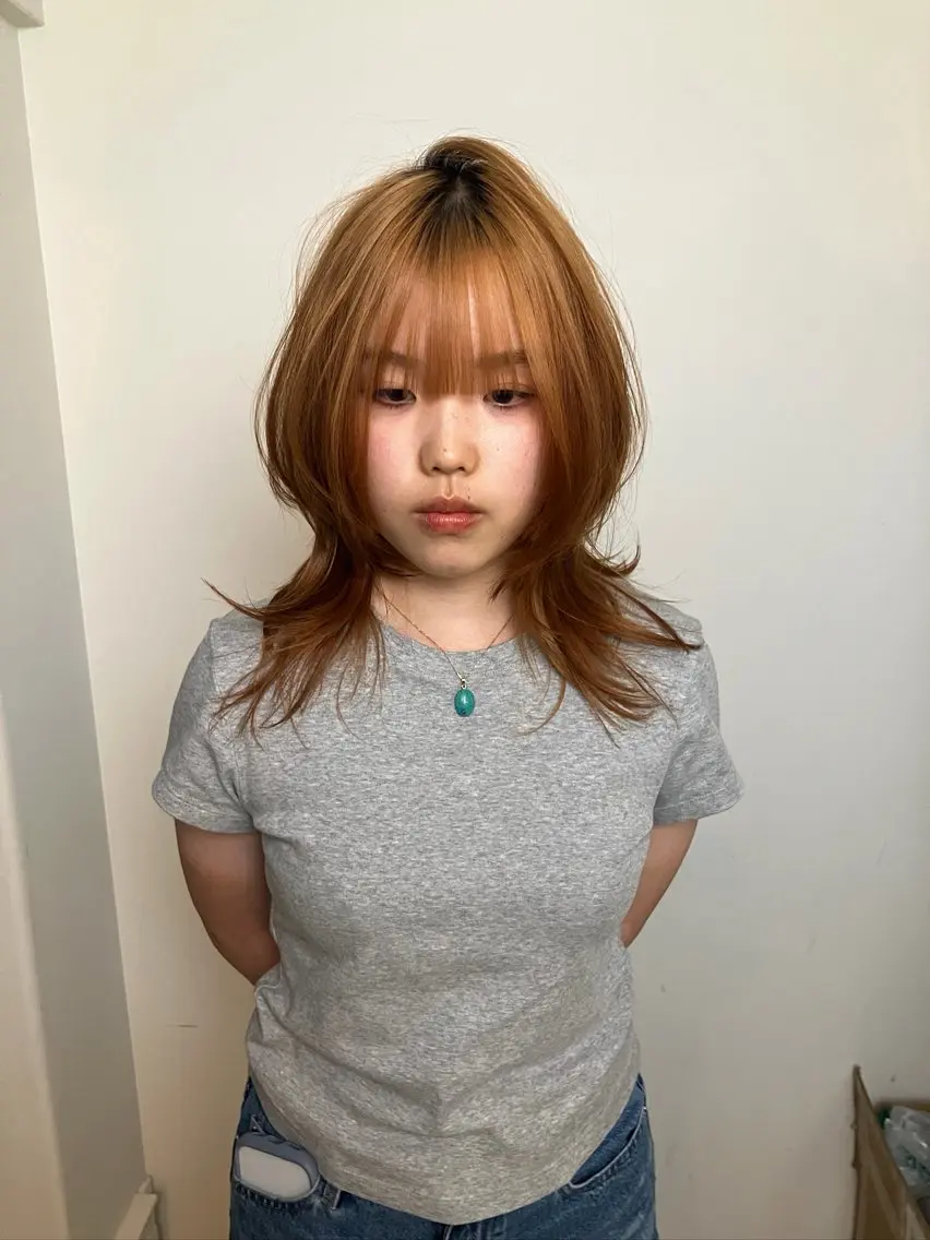 ミディアム カット トリートメント Hanaka🪷 ニュアンス×レイヤーのヘアスタイル