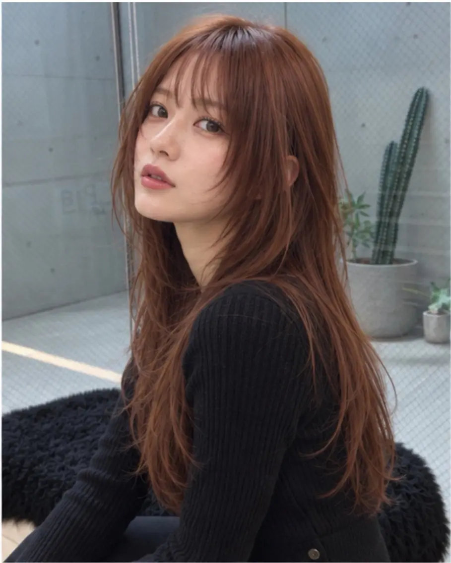 ロング ハイレイヤー レイヤーカット カット トリートメント 【Pia】 セナ/ハイトーンのヘアスタイル