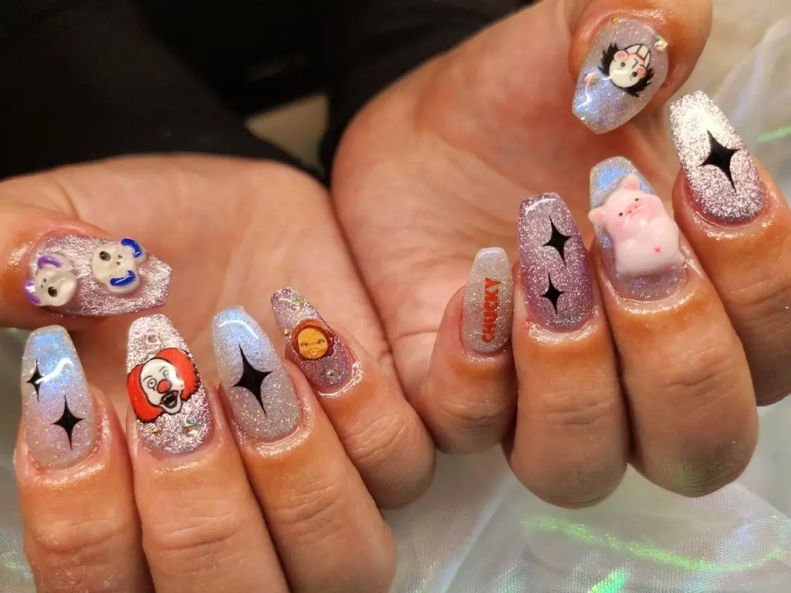 ネイル 長さ出し 💜bora .のネイルデザイン