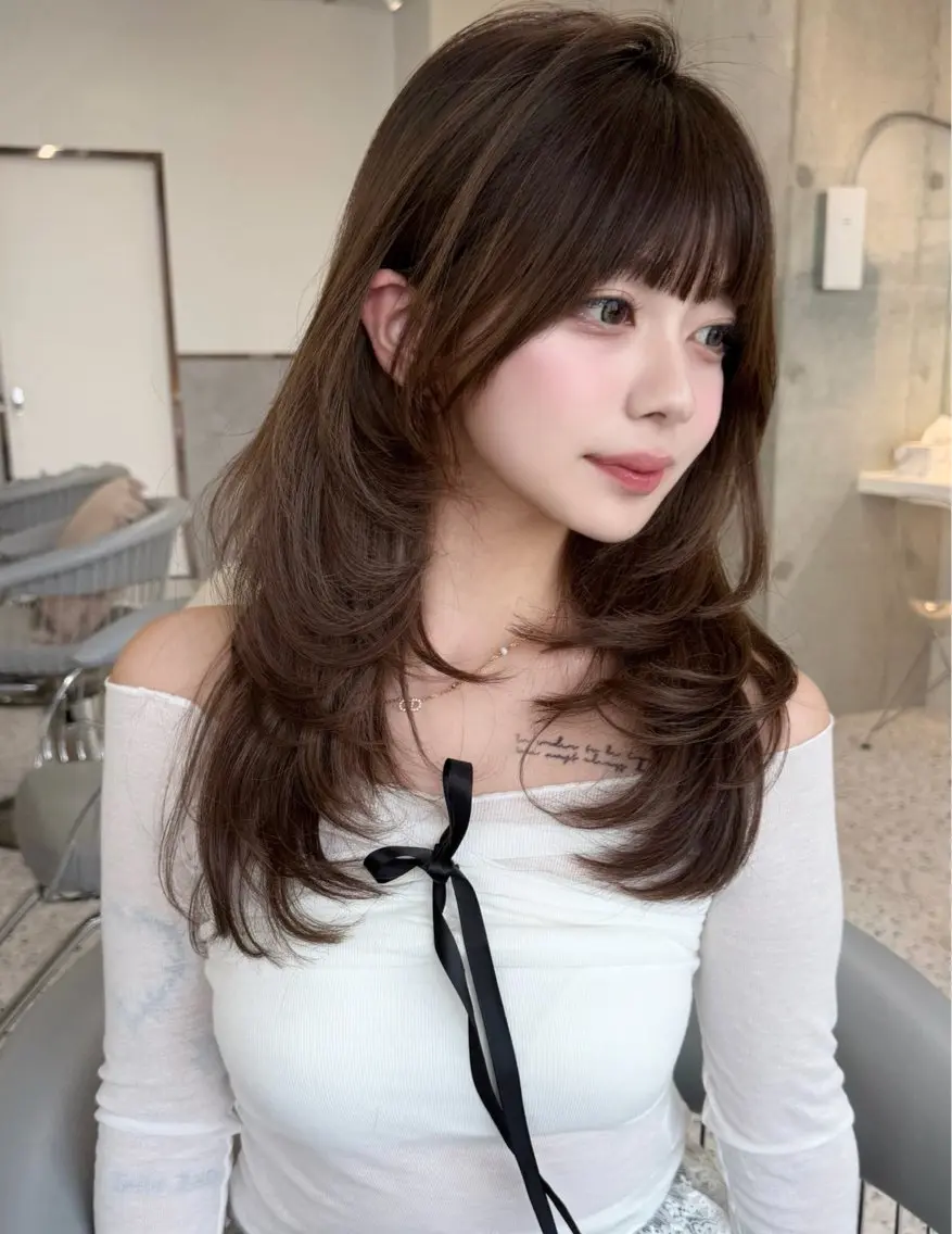 ロング 髪質改善 レイヤーカット 🎀透明感カラー shizuka🎀のヘアスタイル