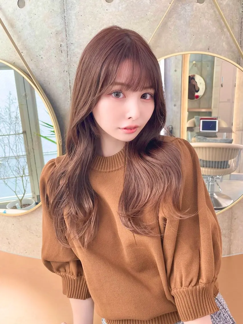 【🌸ダメージレスメニュー🌸】韓国似合わせカット✂️潤いイノアカラー✨️超音波トリートメント✨️ロング料金無し🌟の写真