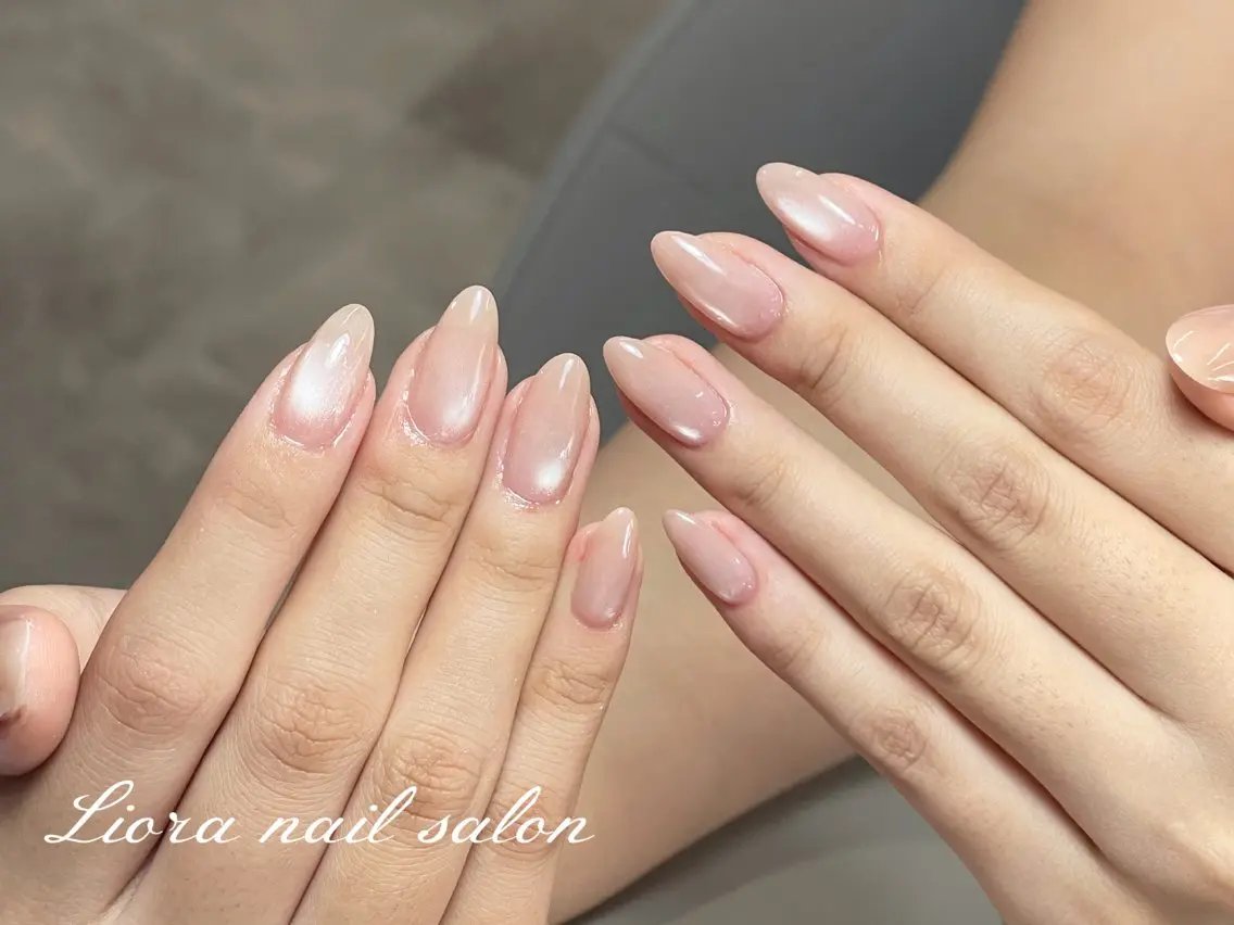 ネイル チークネイル フットネイル フレンチネイル ジェルネイル ガーリー ハンドネイル Liora nailのネイルデザイン
