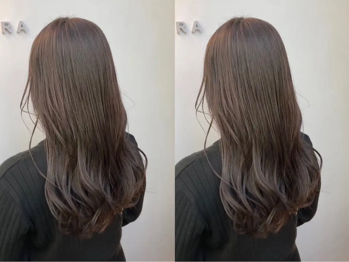 カラー miku ⟡.·透明感カラーのヘアスタイル