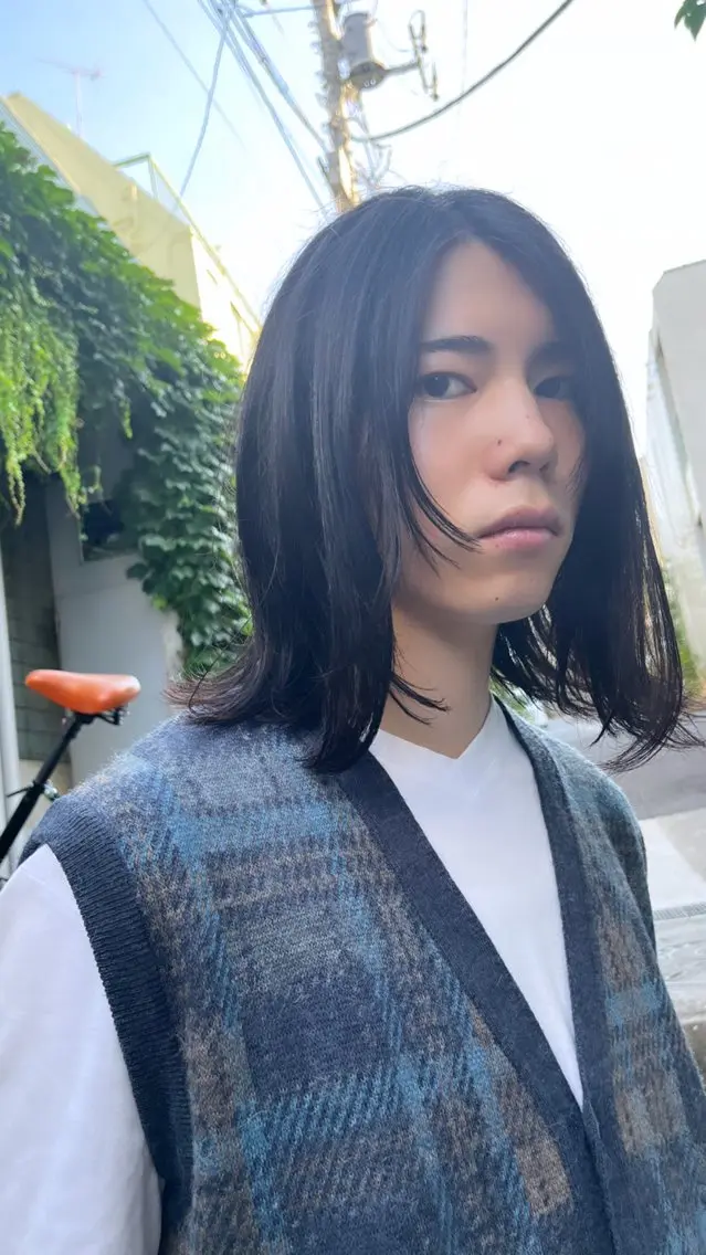 『サラサラヘアに！』メンズカット+髪質改善縮毛矯正の写真