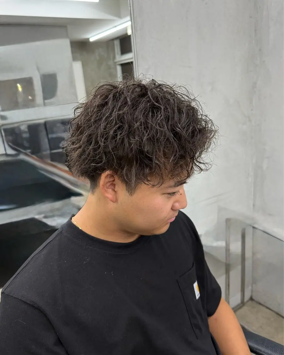 パーマ メンズ パーマ 田中 辰弥のヘアスタイル