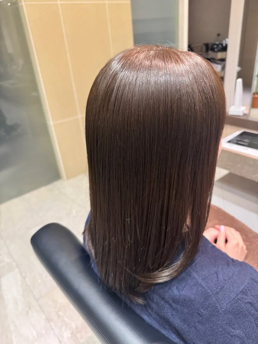 ミディアム カラー ブラウンカラー ヘアカラー トリートメント sakura❀/板橋 モデル募集中🪄︎︎のヘアスタイル