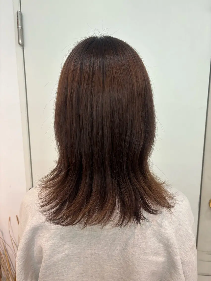 ミディアム 縮毛矯正 トリートメント 室谷 ゆりあのヘアスタイル