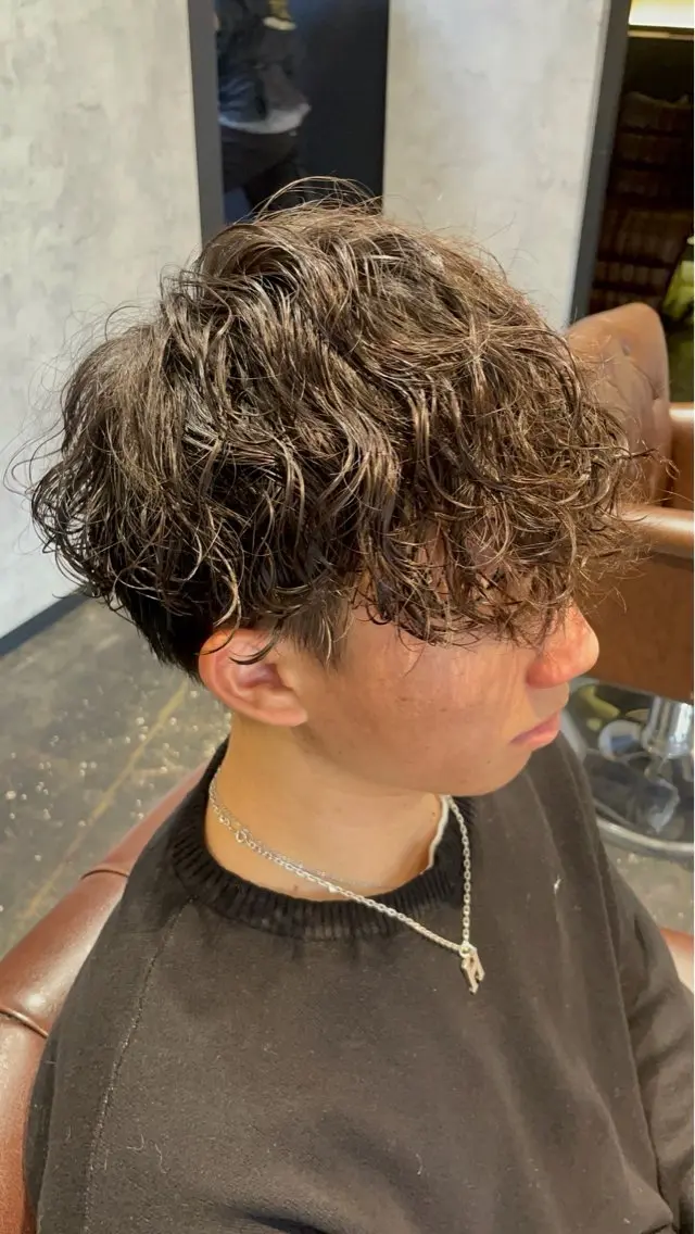 パーマ メンズ メンズパーマ 波巻きパーマ カット パーマ 💈メンズ職人 ルキト💈のヘアスタイル