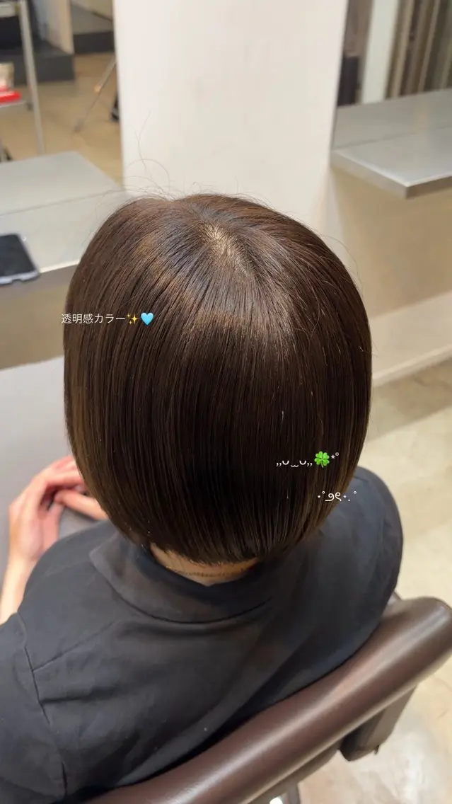 ショート カラー 透明感カラー ヘアカラー 【表参道】 nanakoのヘアスタイル