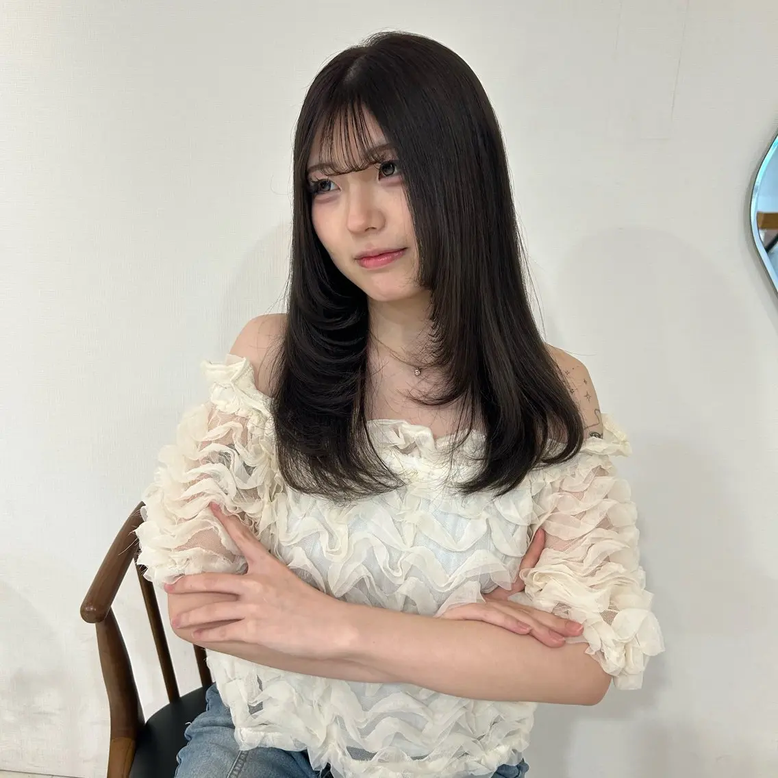 セミロング カラー ラベンダーカラー amoretto miinaのヘアスタイル