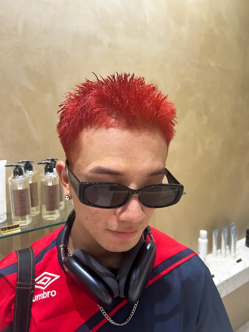 カラー メンズ メンズブリーチ スパイキーショート ブリーチ 🫧艶髪ボブ🫧 チカのヘアスタイル