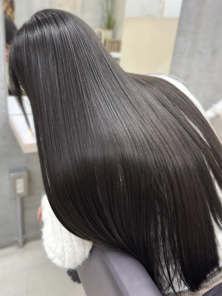 ロング 縮毛矯正 うる艶ヘア♡韓国好き 透明感　shotaのヘアスタイル