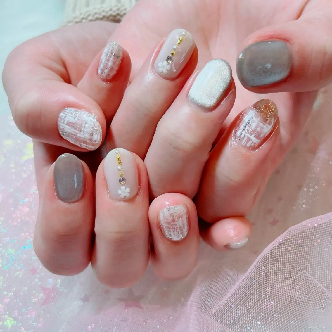 ネイル 持ち込み ハンドネイル RUI ☆のネイルデザイン