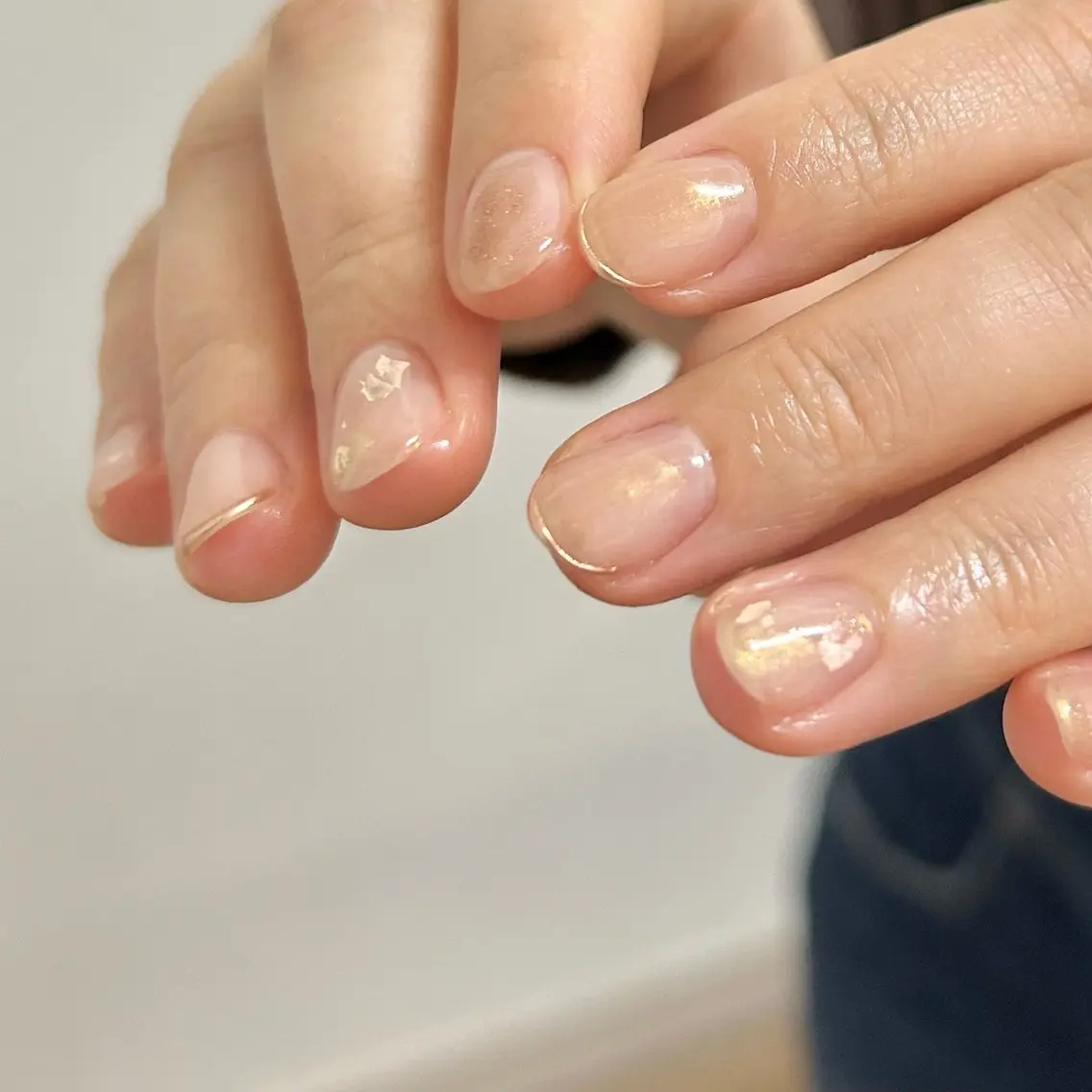 ネイル ニュアンスネイル ぷっくりネイル ハンドネイル 𓂃toi. 儚げnuanceのネイルデザイン