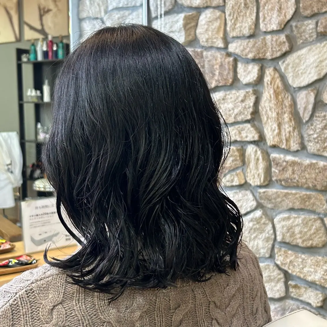 ミディアム パーマ ミディアムパーマ 💜中谷梨那/透明感 カラー×艶髪🫧のヘアスタイル