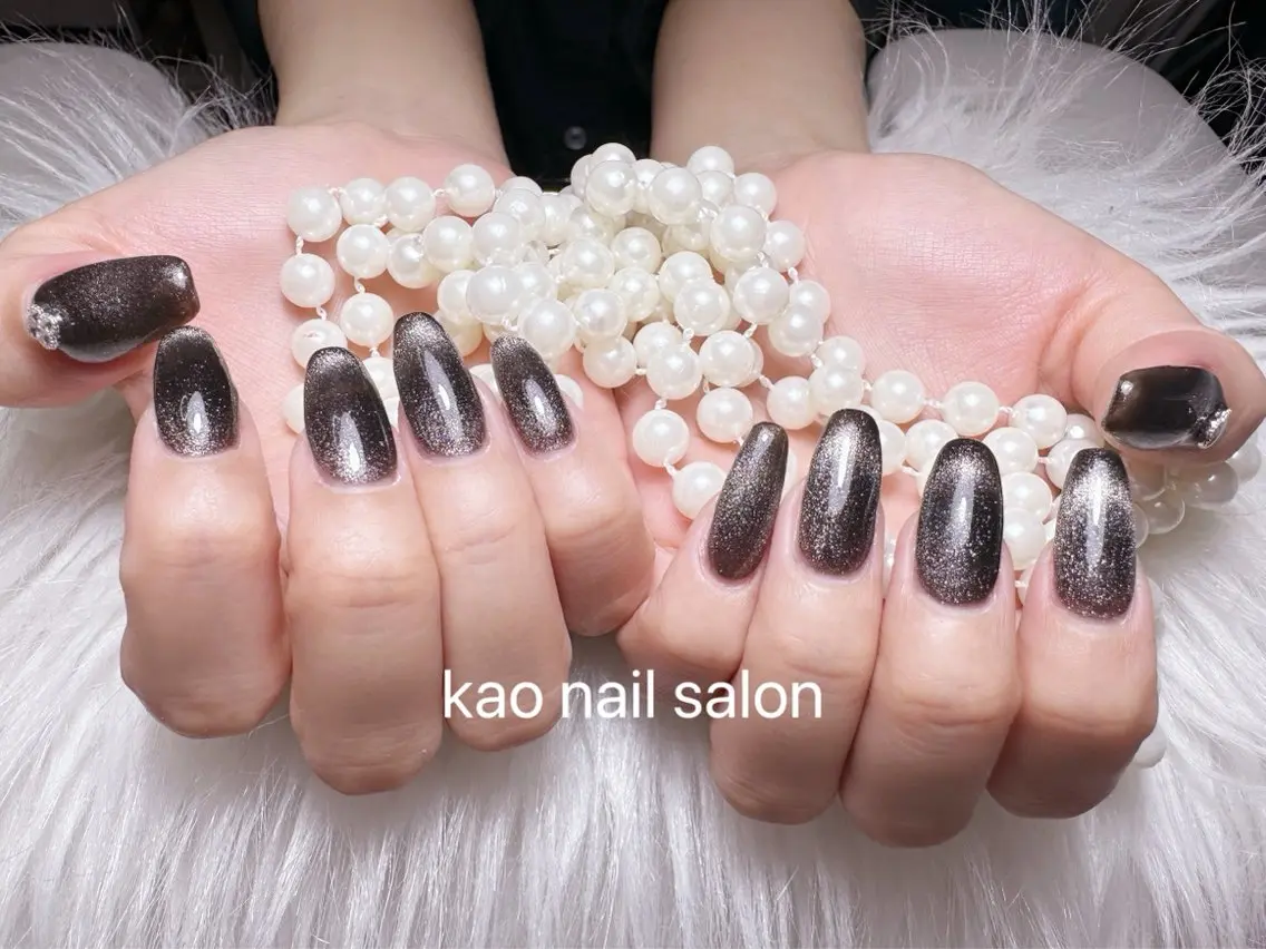 ネイル ハンドネイル kao nail マグネット/長さだしのネイルデザイン