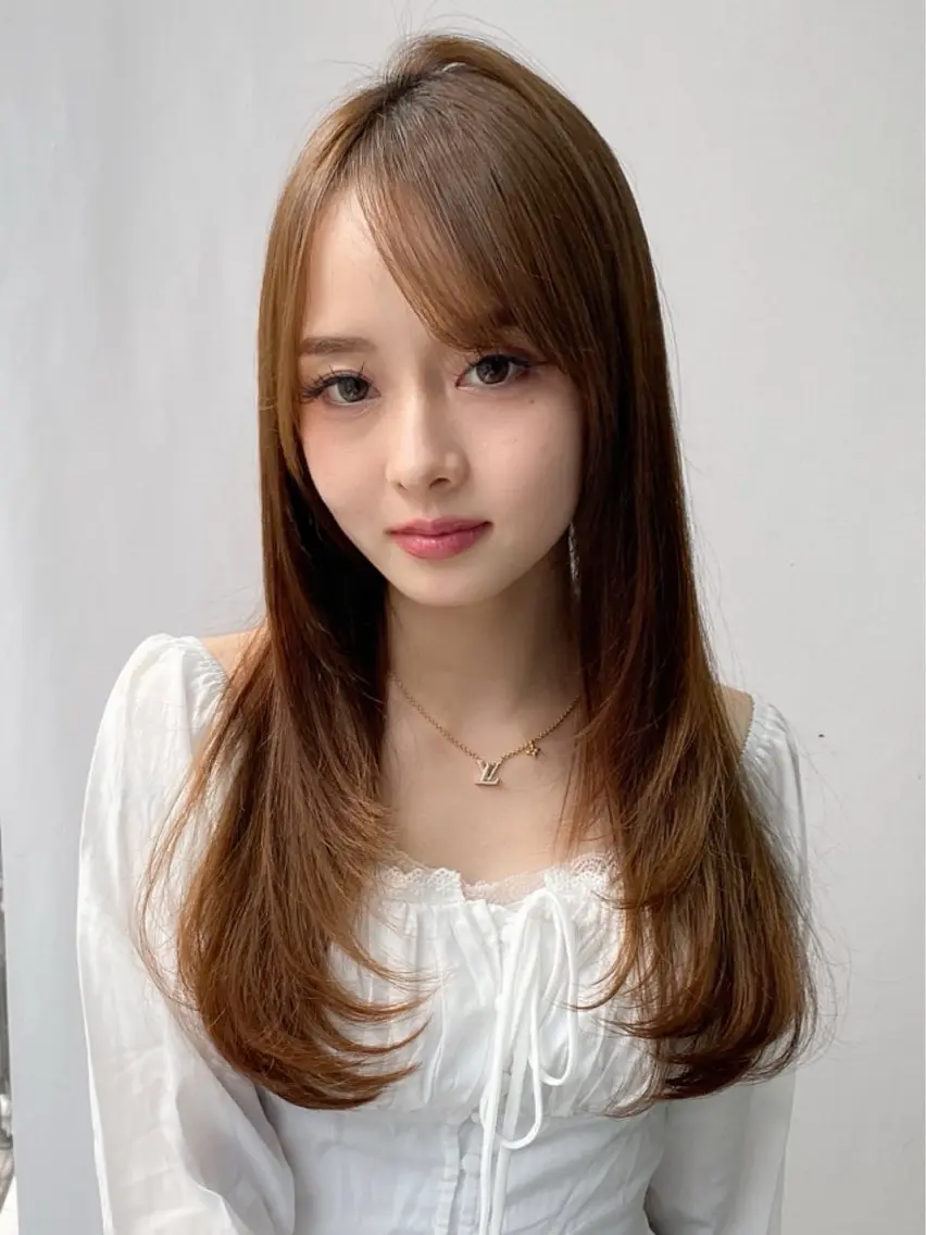 ロング カラー レイヤーカット 縮毛矯正 カット ヘアカラー トリートメント レイヤー×髪質改善✨ 渋谷/佐藤侑哉のヘアスタイル