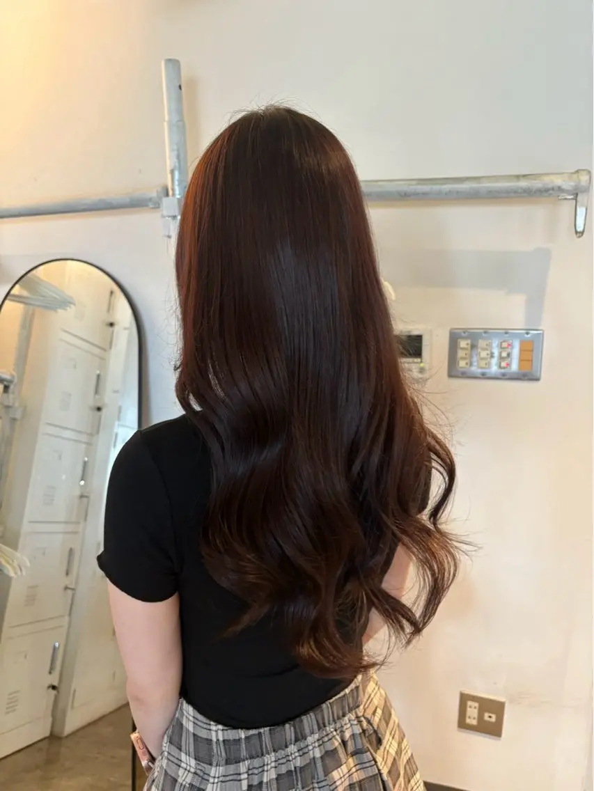 ロング カラー ヘアカラー トリートメント カラーモデル/ 透明感カラーたけるのヘアスタイル