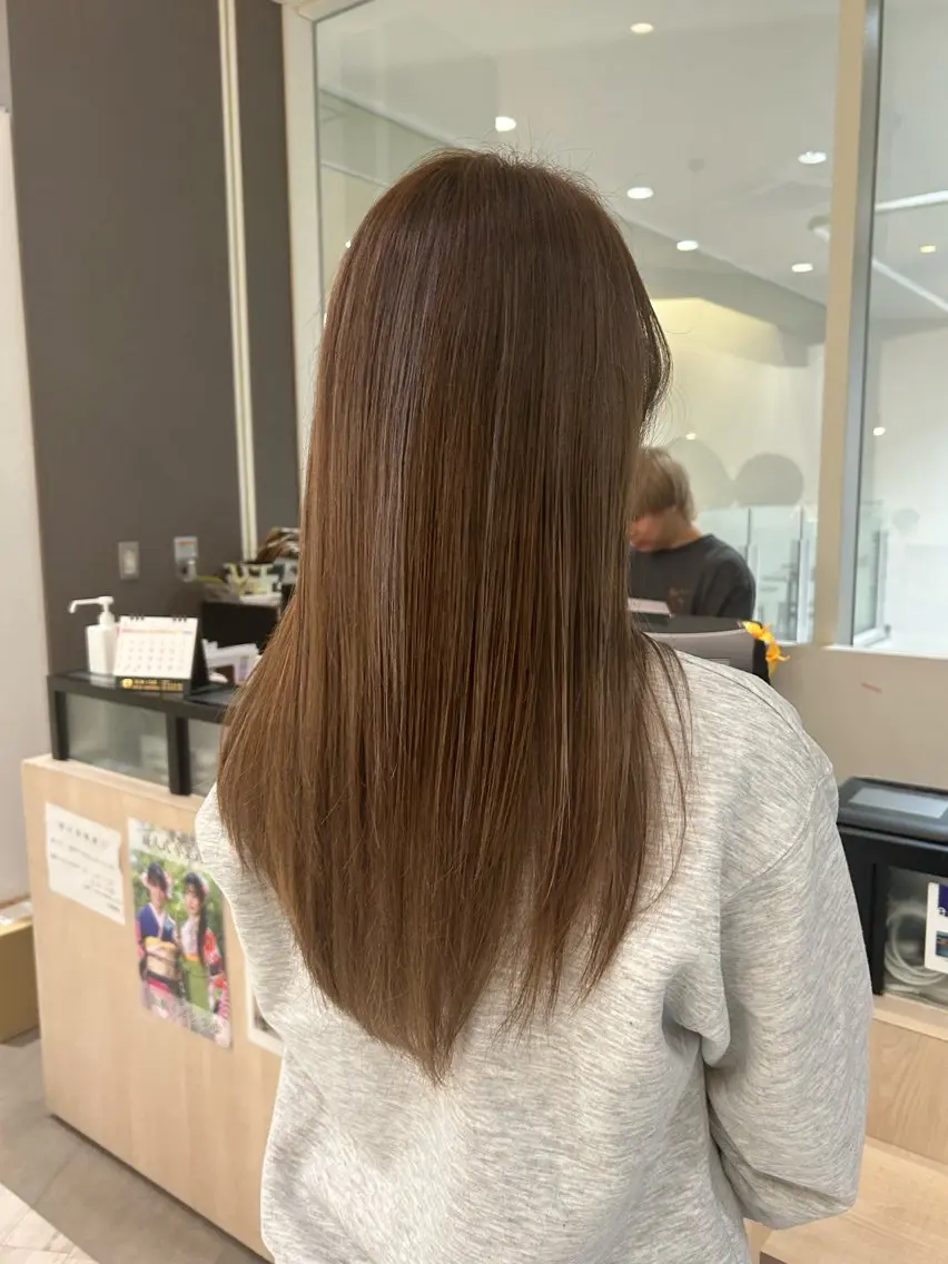 ロング カラー ハイライトカラー ハイライト 森川 颯香のヘアスタイル