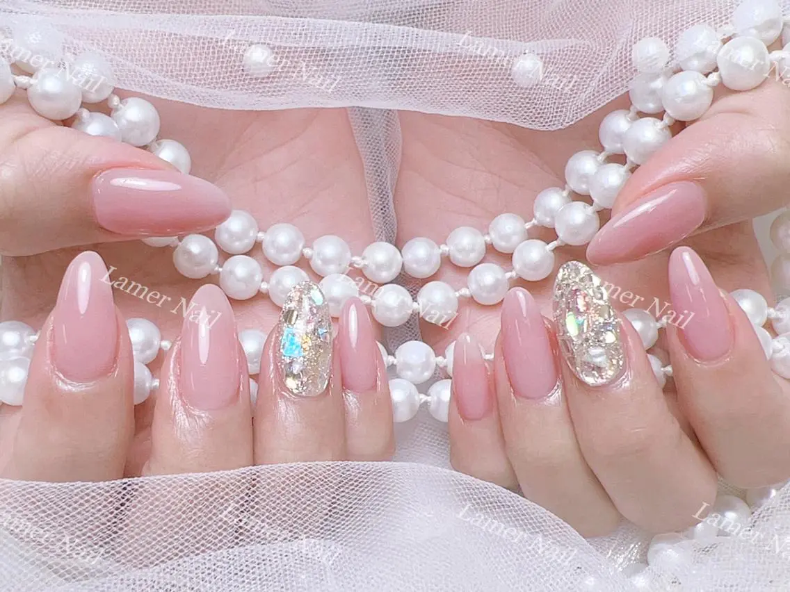 💖ハンド💖チップ長さだし10本+埋め尽くし2本アート💕の写真
